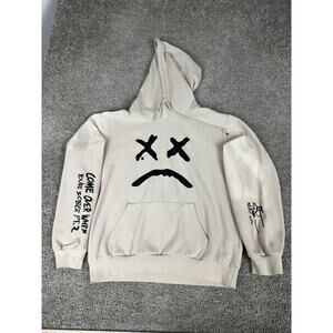 Lil Peep Come Over When You're Sober Pt 2 Hoodie Mens L Beige Graphic Fleece
